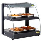 Buffalo Warmhoudvitrine | Zwart | 30°c/90°c | Statisch | 2 Niveaus | Zelfbediening | 0.56kw (230v) | 625x457x650(h)mm