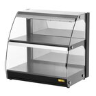 Buffalo Warmhoudvitrine | Zwart | 30°c/90°c | Statisch | 2 Niveaus | Zelfbediening | 0.56kw (230v) | 650x467x630(h)mm