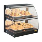 Buffalo Warmhoudvitrine | Zwart | 30°c/90°c | Statisch | 2 Niveaus | Zelfbediening | 0.56kw (230v) | 650x467x630(h)mm