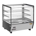 Buffalo Warmhoudvitrine | Zwart/rvs | 30°c/90°c | Statisch | 3 Niveaus | 1.1kw (230v) | 678x568x686(h)mm