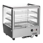 Buffalo Warmhoudvitrine | Zwart/rvs | 30°c/90°c | Statisch | 3 Niveaus | 1.1kw (230v) | 678x568x686(h)mm