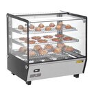 Buffalo Warmhoudvitrine | Zwart/rvs | 30°c/90°c | Statisch | 3 Niveaus | 1.1kw (230v) | 678x568x686(h)mm