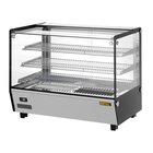 Buffalo Warmhoudvitrine | Zwart/rvs | 30°c/90°c | Statisch | 3 Niveaus | 1.5kw (230v) | 856x568x686(h)mm