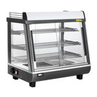 Buffalo Warmhoudvitrine | Grijs/rvs | 30°c/90°c | Statisch | 3 Niveaus | Zelfbediening | 1kw (230v) | 675x484x663(h)mm