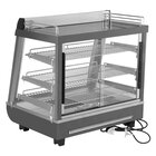 Buffalo Warmhoudvitrine | Grijs/rvs | 30°c/90°c | Statisch | 3 Niveaus | Zelfbediening | 1kw (230v) | 675x484x663(h)mm