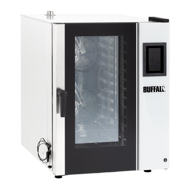 Buffalo Combisteamer | Elektrisch | 11 Niveaus (1/1 Gn) | 30°c/250°c | 18.5kw (400v) | Zelfreiniging | Touchscreen | 790x790x1090(h)mm