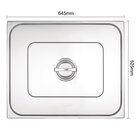 Vogue GN Deksel Rvs Met Handgreep 2/1 | O.a. Voor Gm316, Gm317, K801