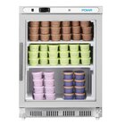 Polar Vrieskast | C-serie | 129l | Rvs | -18°c/-22°c | Statisch | Wielen | 600x585x855(h)mm