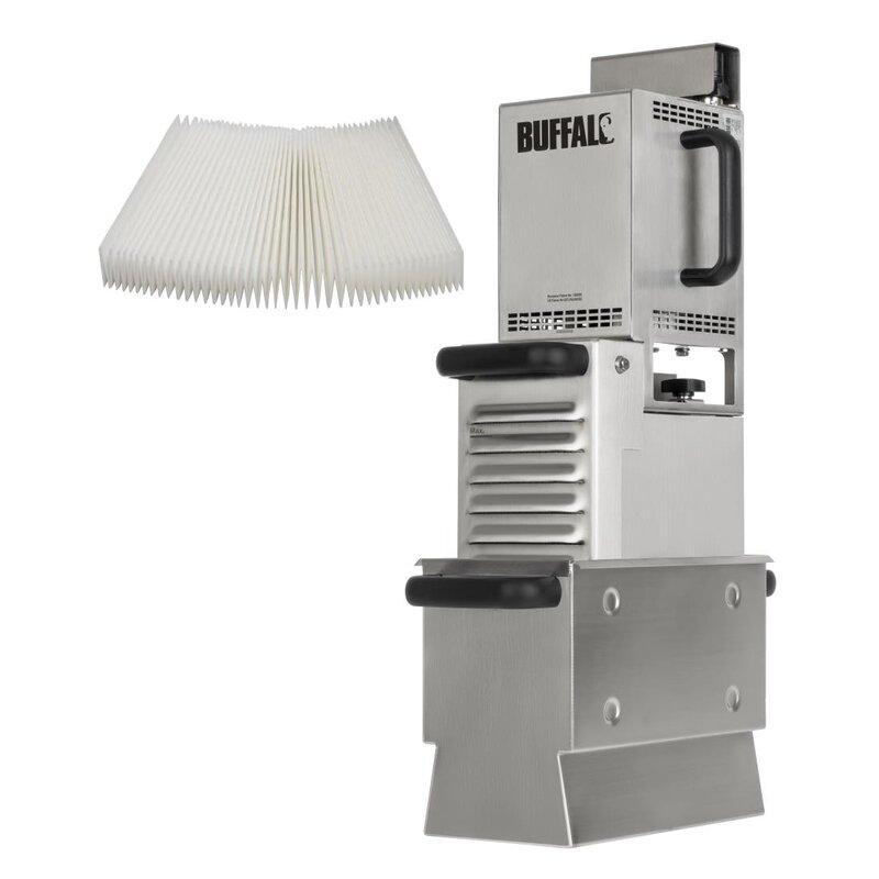 Buffalo Frituurolie Filtermachine | Rvs | 5µm-filtering | Verwisselbare Filters | 0.5kw (230v) | Incl. Filterpapier | 195x313x542(h)mm