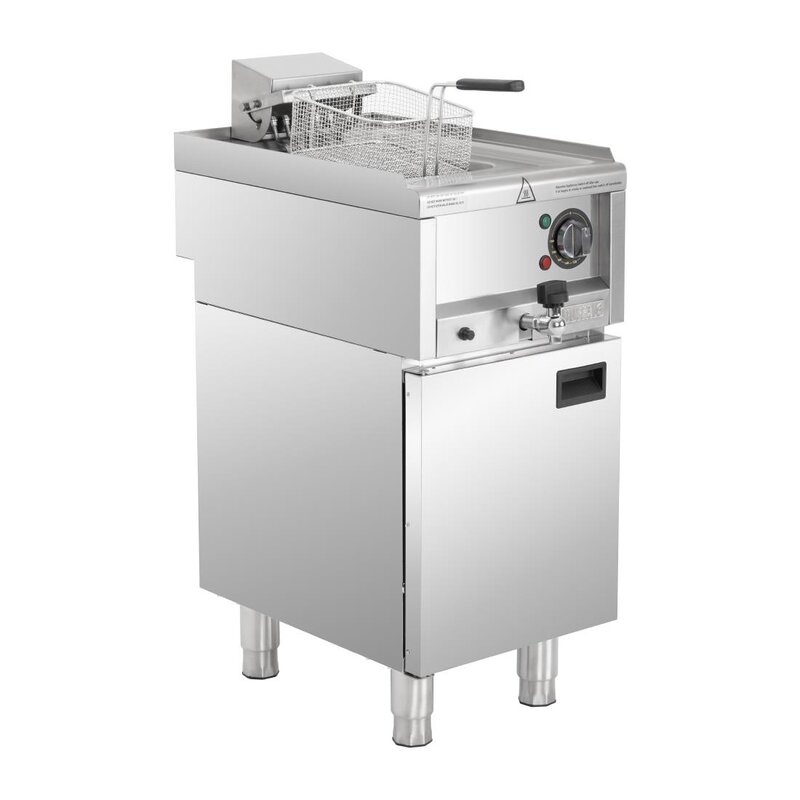Buffalo 600 Serie Vrijstaande Enkele Tank Elektrische Friteuse 8ltr