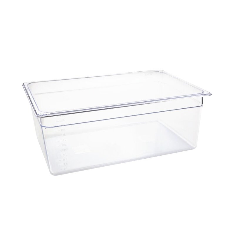 Vogue GN Bak Polycarbonaat 1/1 - 25,6l | 530x325x200(h)mm