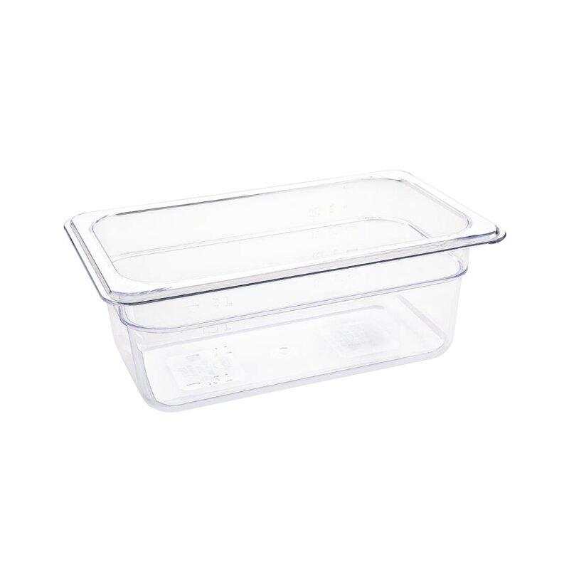 Vogue GN Bak Polycarbonaat 1/4 - 2,4l | 265x162x100(h)mm