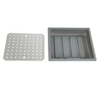 Polar Viskoelkast | U-serie | 140l | Rvs | -4°c/+4°c | Geforceerd | Incl. 3 Visbakken | 680x700x850(h)mm