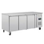Polar Bakkerij Koelwerkbank | U-serie | Energiezuinig | 634l | 3 Deuren (en600x400) | +2°c/+8°c | Geforceerd | Wielen (geremd) | 2020x800x860(h)mm