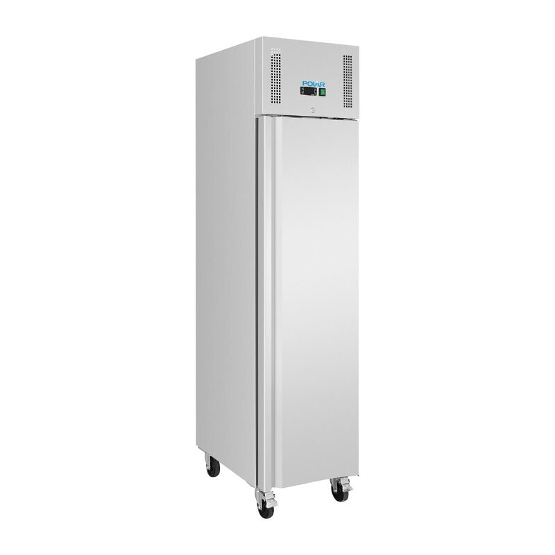 Polar Koelkast | G-serie | 292l (1/1 Gn) | Rvs | +2°c/+8°c | Geforceerd | Wielen (geremd) | 484x745x2100(h)mm
