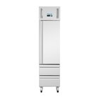Polar Koelkast | G-serie | 292l (1/1 Gn) | Rvs | +2°c/+8°c | Geforceerd | Wielen (geremd) | 484x745x2100(h)mm