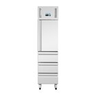 Polar Koelkast | G-serie | 292l (1/1 Gn) | Rvs | +2°c/+8°c | Geforceerd | Wielen (geremd) | 484x745x2100(h)mm