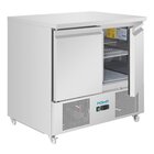 Polar Koelwerkbank | U-serie | Energiezuinig | 257l | 2 Deuren (1/1 Gn) | +2°c/+8°c | Geforceerd | Wielen (geremd) | 903x700x870(h)mm