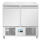 Polar Koelwerkbank | U-serie | Energiezuinig | 257l | 2 Deuren (1/1 Gn) | +2°c/+8°c | Geforceerd | Wielen (geremd) | 903x700x870(h)mm