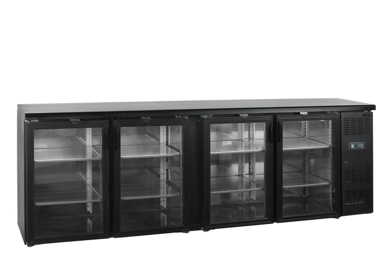 Topcold Barkoelkast | 630l | Zwart | 0°c/+4°c | Geventileerd | Compressor | 2542x513x860(h)mm