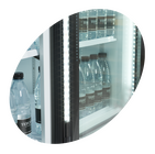 Tefcold Koelkast | Serie FS | 1329l | Wit/zwart | +2°c/+10°c | Geforceerd | Draaideuren | Wielen (geremd) | 1600x730x2073(h)mm