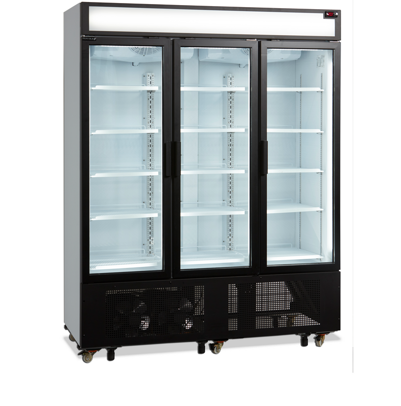 Tefcold Koelkast | Serie Fsc | 1315l | Wit/zwart | +2°c/+10°c | Geforceerd | Draaideuren | Wielen (geremd) | 1600x730x2073(h)mm