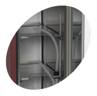Tefcold Wijndispenser | Rood | 2x 20l | +3°c/+9°c | Statisch | 392x595x1120(h)mm