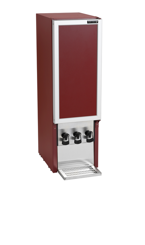 Tefcold Wijndispenser | Rood | 3x 10l | +3°c/+9°c | Statisch | 350x455x1145(h)mm
