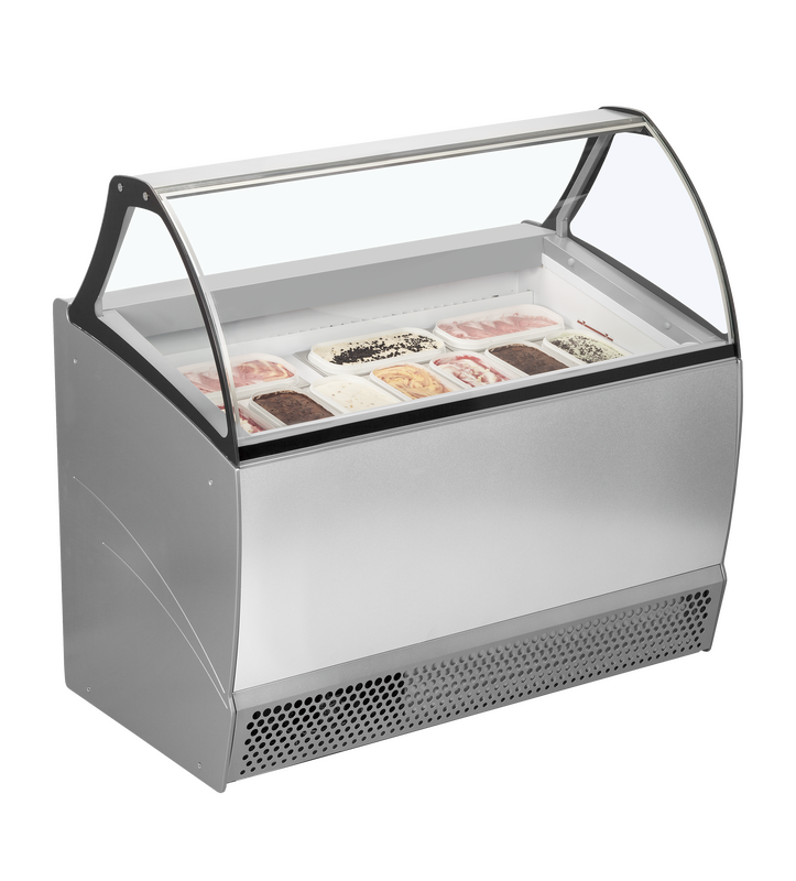 Isa Schepijsvitrine | Bermuda | 300l | 10x 5L | -14°c/-20°c | Geforceerd | Gekoelde Reserve | Wielen | 1340x800x1343(h)mm