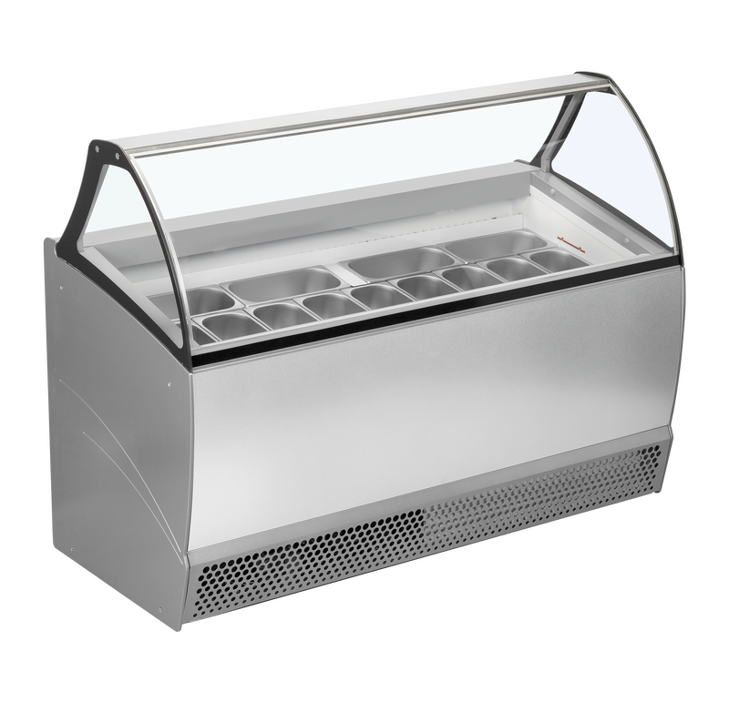 Isa Schepijsvitrine | Bermuda | 395l | 13x 5L | -14°c/-20°c | Geforceerd | Gekoelde Reserve | Wielen | 1670x800x1343(h)mm