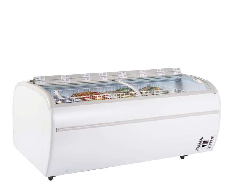 Tefcold Koel-/vrieseiland | Twin | 1697l | Wit | -18°c/-24°c &amp; -1°c/+15°c | Statisch | Schuifdeksels | 2150x1465x930(h)mm