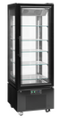 Tefcold Vriesvitrine | Upd | 364l | Zwart | -18°c/-22°c | Geforceerd | 6 Niveaus | Wielen (geremd) | 650x650x1950(h)mm