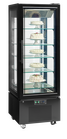 Tefcold Vriesvitrine | Upd | 364l | Zwart | -18°c/-22°c | Geforceerd | 6 Niveaus | Wielen (geremd) | 650x650x1950(h)mm