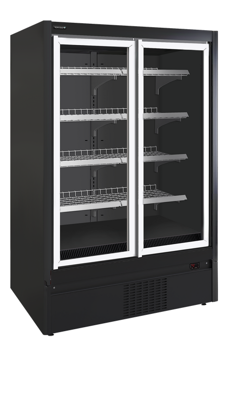 Tefcold Wandvriezer | Extra | Zwart | -18°c/-21°c | Geforceerd | Draaideuren | Koppelbaar | 1350x930x2035(h)mm