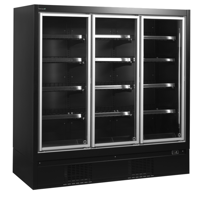 Tefcold Wandvriezer | Extra | Zwart | -18°c/-21°c | Geforceerd | Draaideuren | Koppelbaar | 1975x930x2035(h)mm