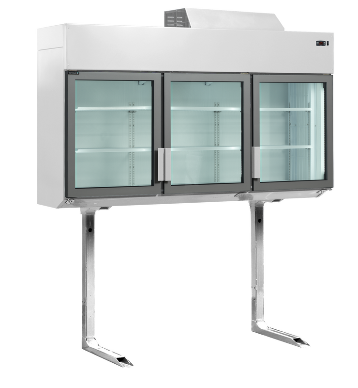 Tefcold Wandkoeling/-vriezer + Standaard | Serie Mtf | Wit | -18°c/-24°c &amp; -1°c/+8°c | Geforceerd | Draaideuren | 1850x745x2430(h)mm