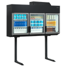 Tefcold Wandkoeling/-vriezer + Standaard | Serie Mtf | Zwart | -18°c/-24°c &amp; -1°c/+8°c | Geforceerd | Draaideuren | 1850x745x2430(h)mm