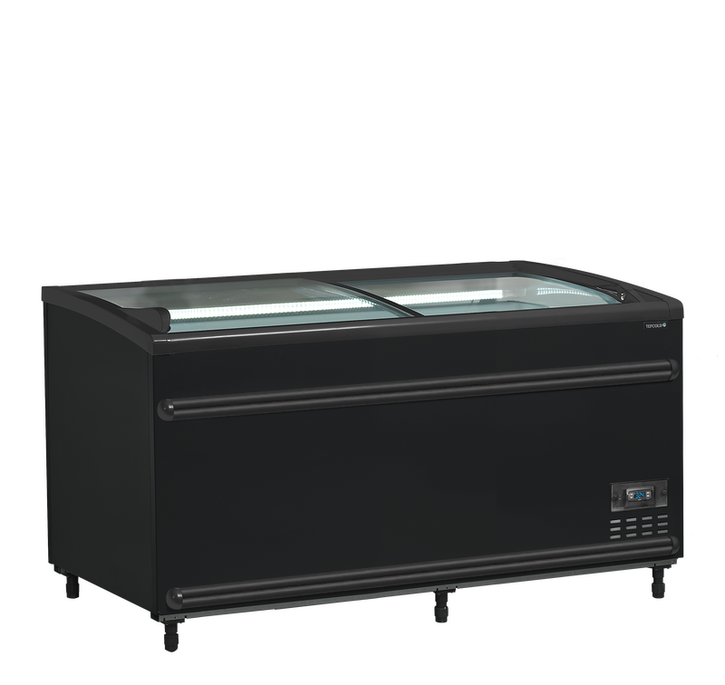 Tefcold Supermarkt Koel-/vrieskist | Serie Sfi | 715l | Zwart | -18°c/-24°c &amp; -1°c/+8°c | Statisch | Schuifdeksels | 1456x858x890(h)mm