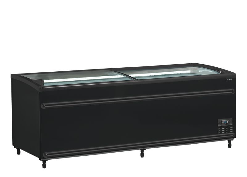 Tefcold Supermarkt Koel-/vrieskist | Serie Sfi | 908l | Zwart | -18°c/-24°c &amp; -1°c/+8°c | Statisch | Schuifdeksels | 2106x858x890(h)mm