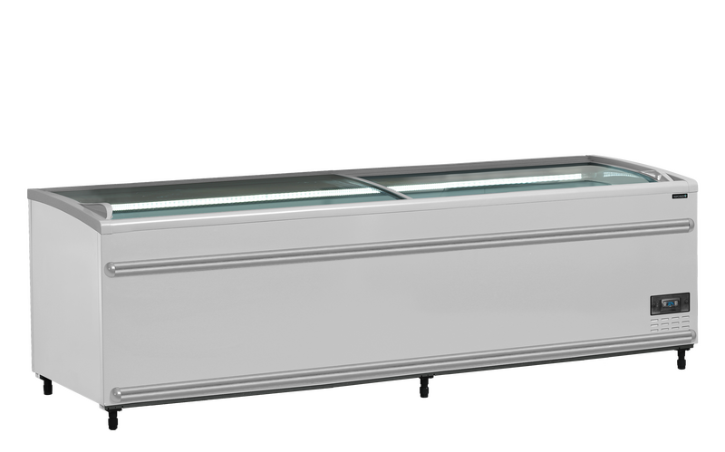Tefcold Supermarkt Koel-/vrieskist | Serie Sfi | 1104l | Wit | -18°c/-24°c &amp; -1°c/+8°c | Statisch | Schuifdeksels | 2506x858x890(h)mm