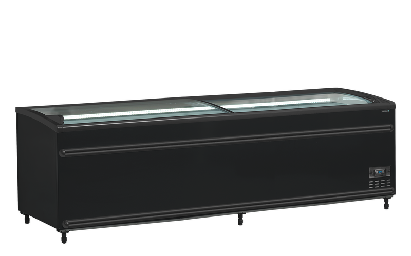 Tefcold Supermarkt Koel-/vrieskist | Serie Sfi | 1104l | Zwart | -18°c/-24°c &amp; -1°c/+8°c | Statisch | Schuifdeksels | 2506x858x890(h)mm