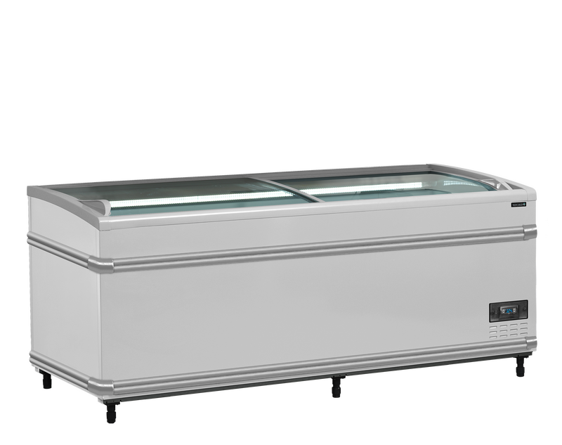 Tefcold Supermarkt Koel-/vrieskist | Serie Sfi | Kop-element | 786l | Wit | -18°c/-24°c &amp; -1°c/+8°c | Statisch | Schuifdeksels | 1856x858x832(h)mm