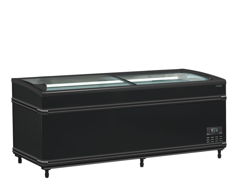 Tefcold Supermarkt Koel-/vrieskist | Serie Sfi | Kop-element | 786l | Zwart | -18°c/-24°c &amp; -1°c/+8°c | Statisch | Schuifdeksels | 1856x858x832(h)mm