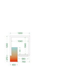 Tefcold Koelcel | Cr-serie | Incl. Motor | 2.2m³ | 0°c/+8°c | Isolatie 80mm | 230v | 1200x1200x2200(h)mm