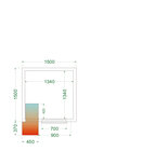 Tefcold Koelcel | Cr-serie | Incl. Motor | 3.66m³ | 0°c/+8°c | Isolatie 80mm | 230v | 1500x1500x2200(h)mm
