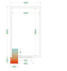 Tefcold Koelcel | Cr-serie | Incl. Motor | 12.34m³ | 0°c/+8°c | Isolatie 80mm | 230v | 1800x3000x2200(h)mm