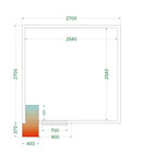 Tefcold Koelcel | Cr-serie | Incl. Motor | 13.16m³ | 0°c/+8°c | Isolatie 80mm | 230v | 2700x2700x2200(h)mm