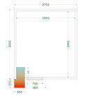 Tefcold Koelcel | Cr-serie | Incl. Motor | 14.72m³ | 0°c/+8°c | Isolatie 80mm | 230v | 2700x3000x2200(h)mm