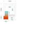 Tefcold Vriescel | Cr-serie | Incl. Motor | 1.81m³ | -10°c/-20°c | Isolatie 120mm | 230v | 1200x1200x2200(h)mm