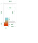 Tefcold Vriescel | Cr-serie | Incl. Motor | 2.94m³ | -10°c/-20°c | Isolatie 120mm | 230v | 1200x1800x2200(h)mm